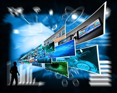 Thoughts of high technology Illustrazione stock