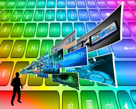 Thoughts of high technology Stockillustratie
