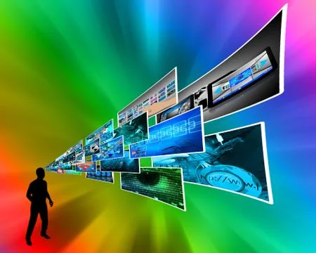 Thoughts of high technology Stock-Illustration