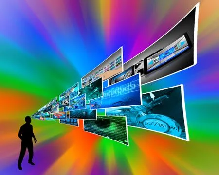 Thoughts of high technology Stock Illustration