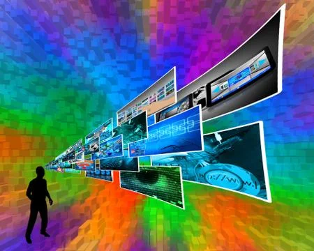 Thoughts of high technology Stock Illustration