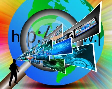 Thoughts of high technology Stock Illustration