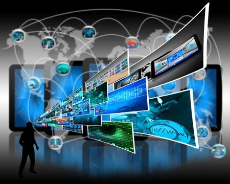 Thoughts of high technology Stock Illustration