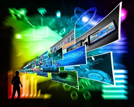 Thoughts of high technology Stock Illustration
