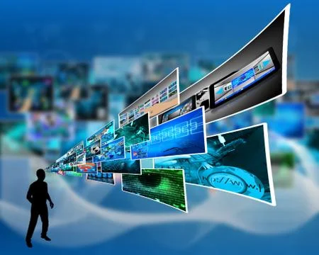 Thoughts of high technology Stock Illustration