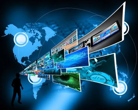 Thoughts of high technology Stock Illustration
