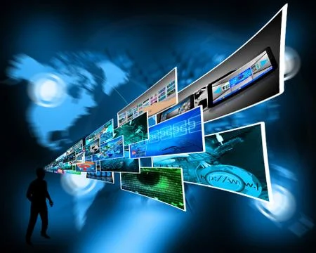 Thoughts of high technology Stock Illustration