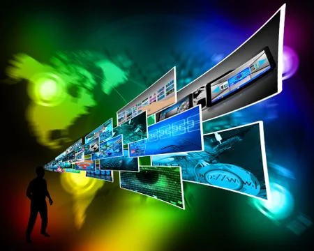 Thoughts of high technology Stock Illustration