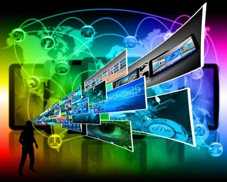 Thoughts of high technology Stock Illustration