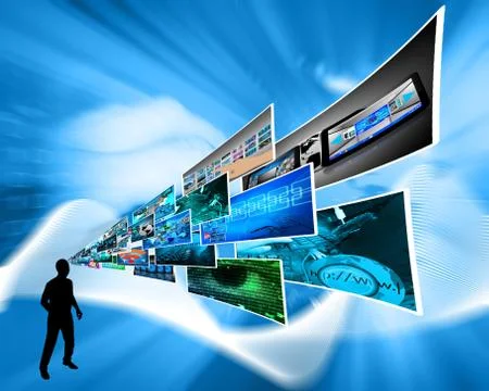 Thoughts of high technology 스톡 일러스트