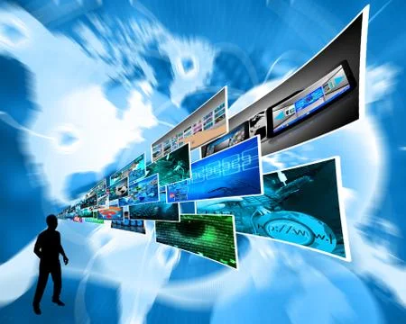 Thoughts of high technology Stock Illustration