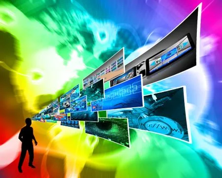 Thoughts of high technology Stock Illustration