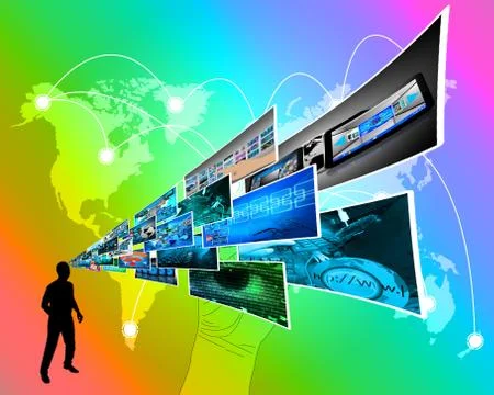 Thoughts of high technology Stock Illustration