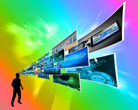 Thoughts of high technology Stock Illustration