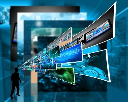 Thoughts of high technology Stock Illustration