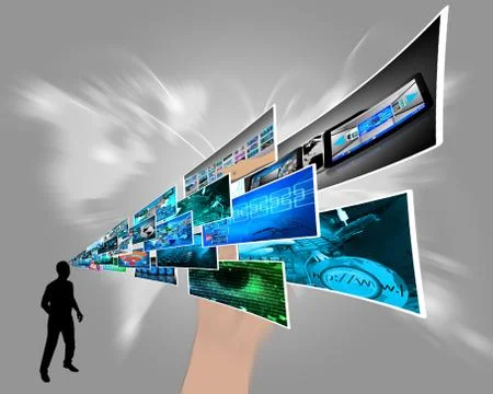Thoughts of high technology Stock Illustration