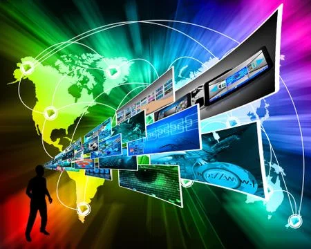 Thoughts of high technology Stock Illustration