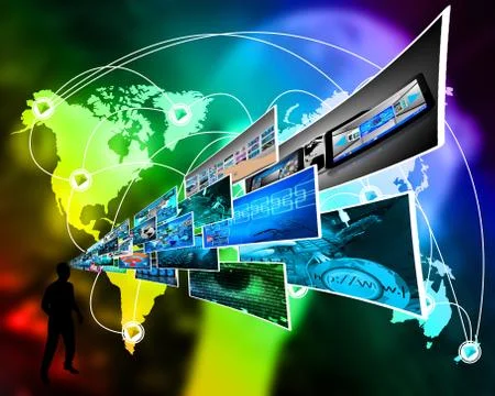 Thoughts of high technology Stock Illustration