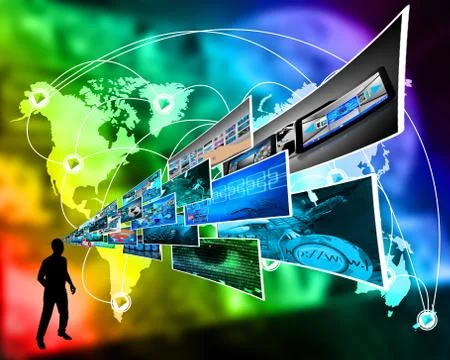 Thoughts of high technology Stock Illustration