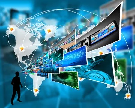 Thoughts of high technology Stock Illustration