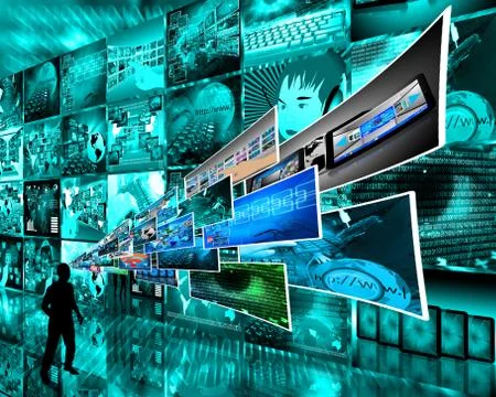 Thoughts of high technology Stock Illustration