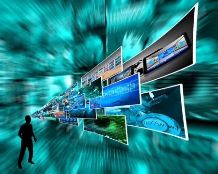 Thoughts of high technology Stock Illustration
