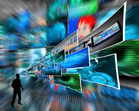 Thoughts of high technology Stock Illustration