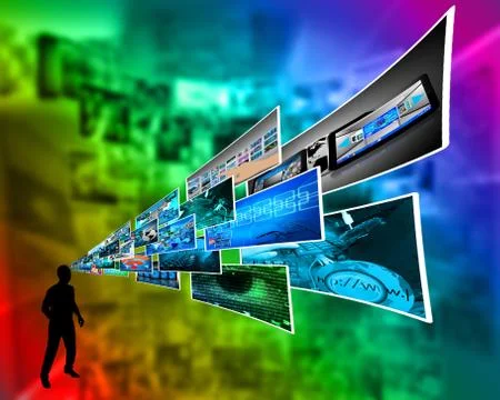 Thoughts of high technology Stock Illustration