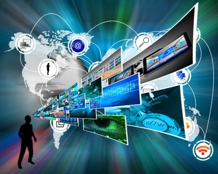Thoughts of high technology Stock Illustration