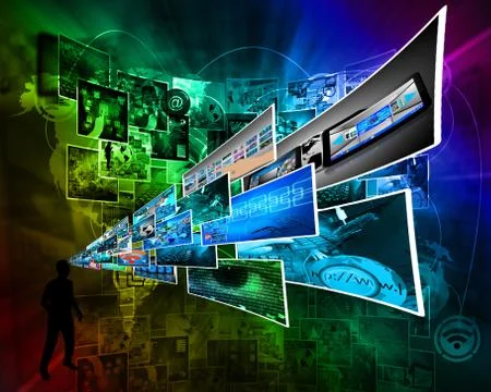 Thoughts of high technology Stockillustratie