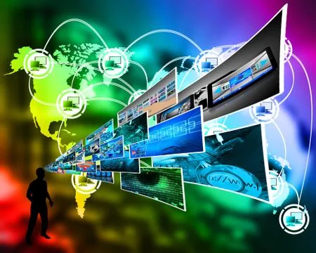 Thoughts of high technology Stock Illustration