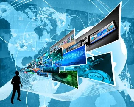 Thoughts of high technology Stock Illustration
