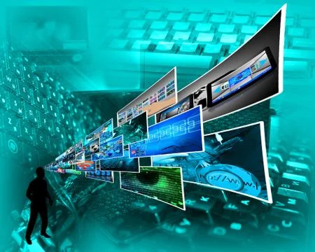 Thoughts of high technology Stock Illustration