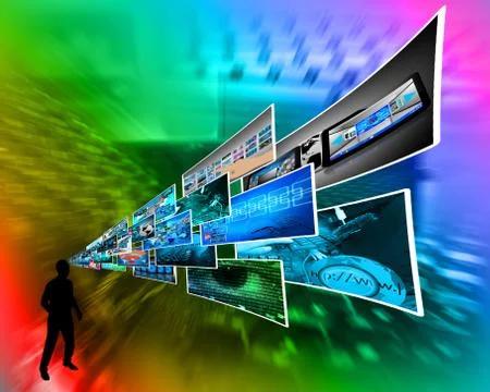 Thoughts of high technology 스톡 일러스트