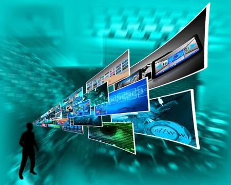 Thoughts of high technology Stock Illustration