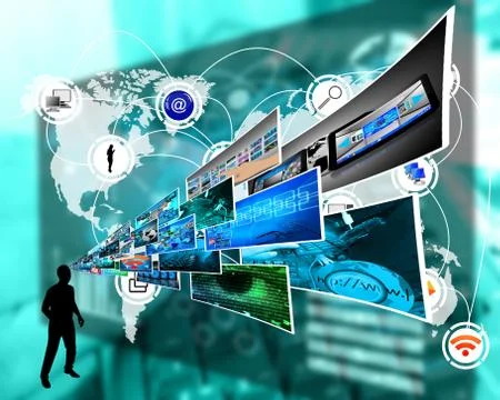 Thoughts of high technology Stock Illustration
