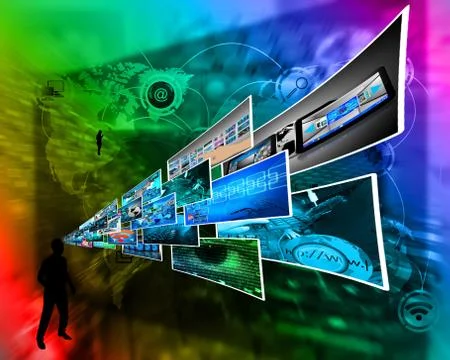Thoughts of high technology Stock Illustration