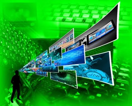 Thoughts of high technology Stock Illustration