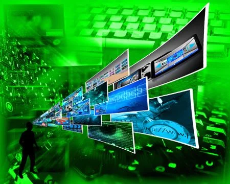 Thoughts of high technology Stockillustratie