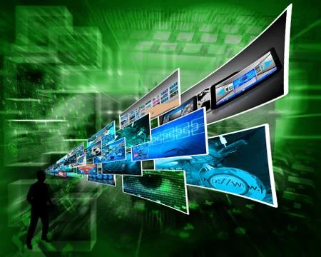 Thoughts of high technology Stock Illustration