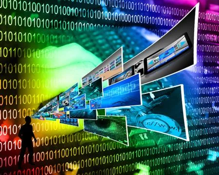 Thoughts of high technology Stock Illustration