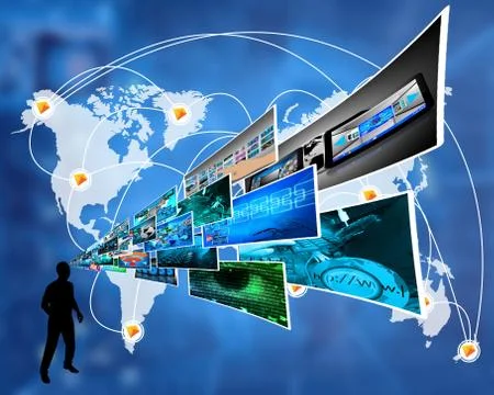 Thoughts of high technology 스톡 일러스트
