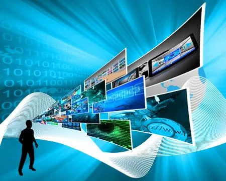 Thoughts of high technology Stock Illustration