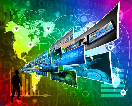 Thoughts of high technology Stockillustratie