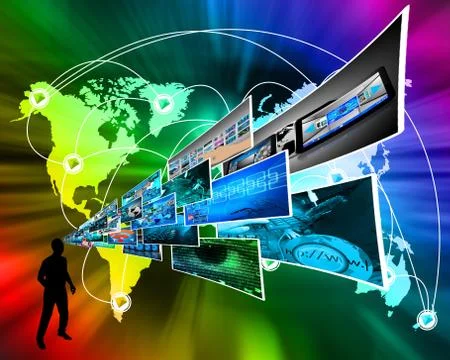 Thoughts of high technology Stock Illustration