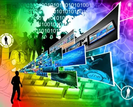 Thoughts of high technology Stockillustratie
