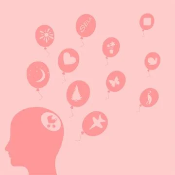 Thoughts from a human Stock Illustration