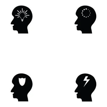Thoughts icon set Stock Illustration