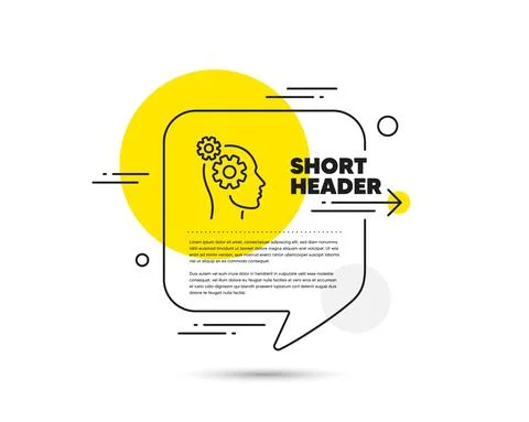 Thoughts line icon. Teamwork sign. Core value. Vector Illustrazione stock