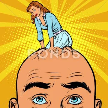 The thoughts of men about a woman Stock Illustration